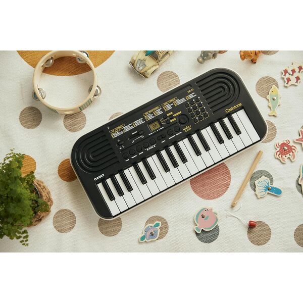 CASIO SA51 Tastiera Pianola Elettronica Musicale 32 Tasti (Nera fondo bianco)