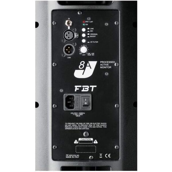 FBT J8A Black Diffusore Attivo da 250W Cassa Amplificata Attiva 8"