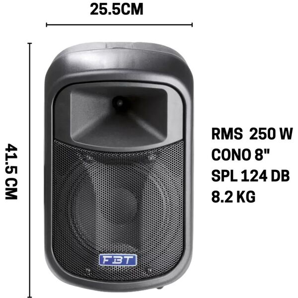 FBT J8A + Cover V37 Coppia Casse Amplificate Attive Professionali