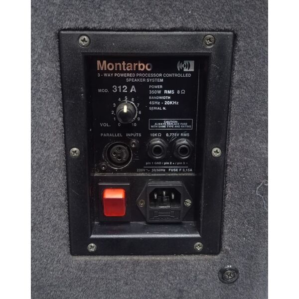 Montarbo 312A Coppia Casse Amplificate Attive 3 Vie in Legno