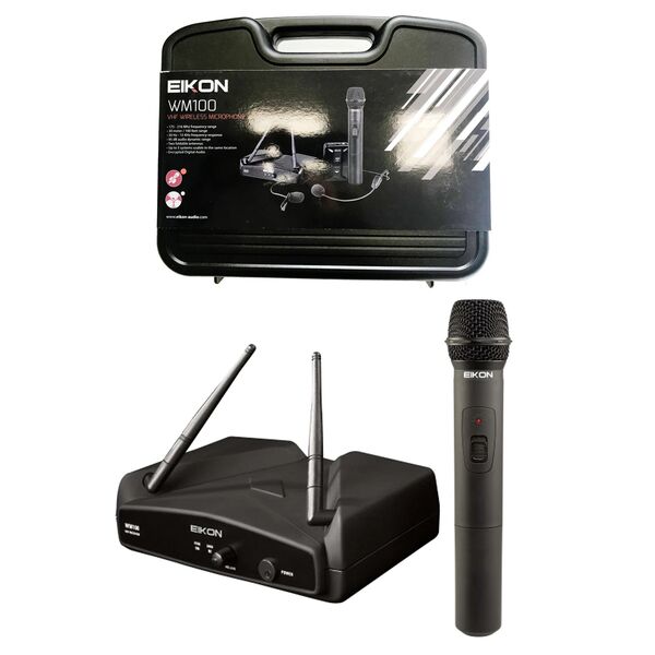 Proel EIKON WM100M Radio Microfono Wireless Palmare doppia antenna +  Custodia