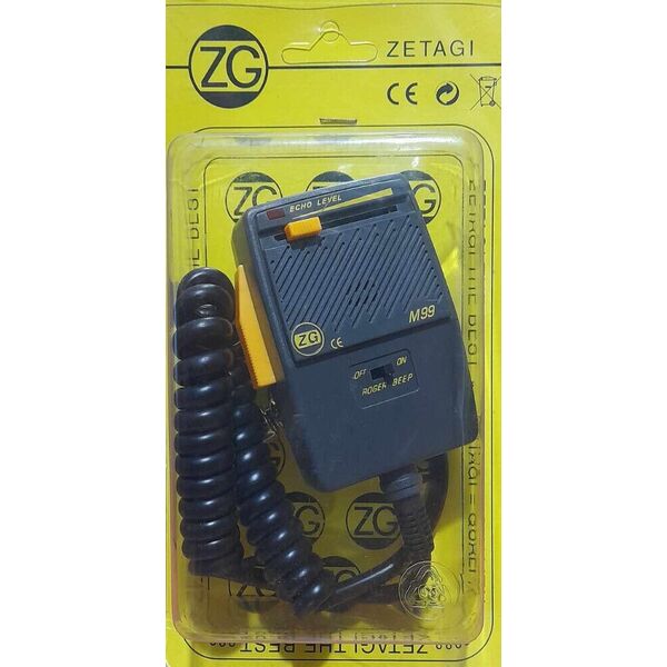 ZETAGI M99 MICROFONO DA PALMO PREAMPLIFICATO CON ECHO E ROGER BEEP PER RADIO CB