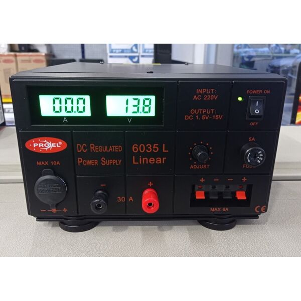 Proxel 6035-L Alimentatore Lineare tradizionale a Trasformatore regolabile 1.5-15V 30A