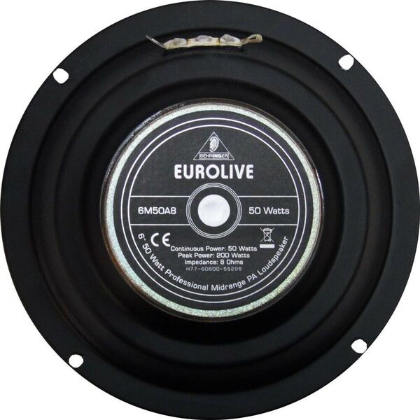 Behringer Eurolive 6M50A8 Altoparlante 6" Midrange a Cono Chiuso