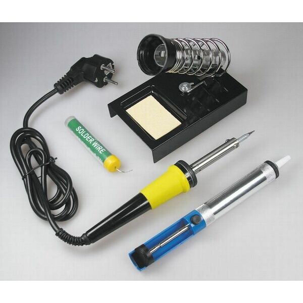 LAFAYETTE JL002 SALDATORE ELETTRICO PER CIRCUITI ELETTRONICI + STAGNO + SUCCHIASTAGNO + BASE