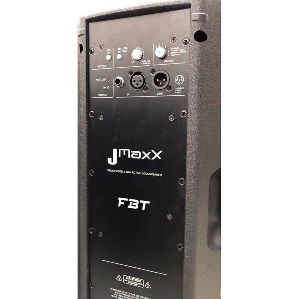 FBT JMaxX 114A V2 + Cover V64 Coppia Casse Amplificate Attive Professionali 1800W