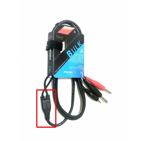 Proel BULK505LU3 Cavo audio nodo Y 2x Jack Mono 6.3mm a Jack Stereo 3.5mm, 3mt