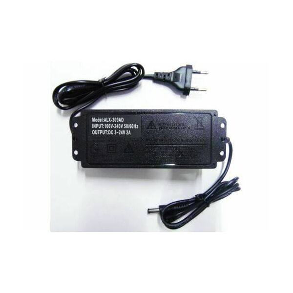 Alimentatore universale Switch Digitale Regolabile da 3v a 24V 2A