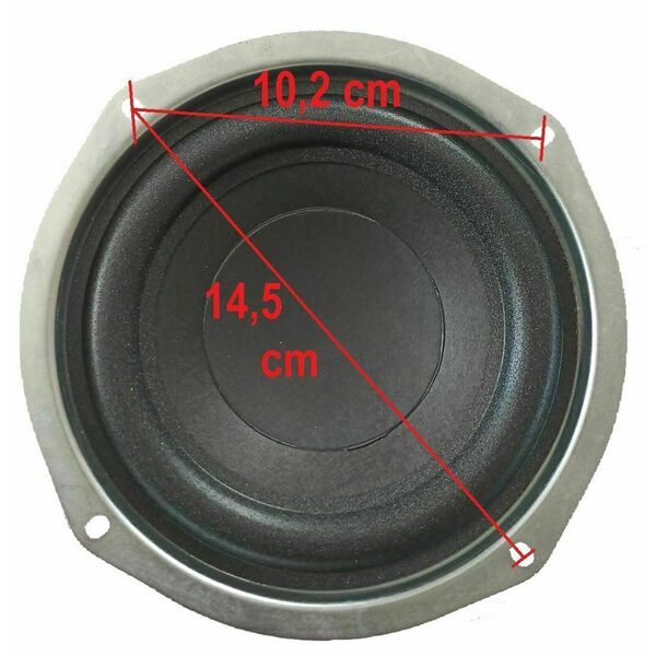 Coppia Altoparlanti 2 Woofer Mid-Woofer 13cm 130mm 5 Pollici 120 Watt Max 4 Ohm