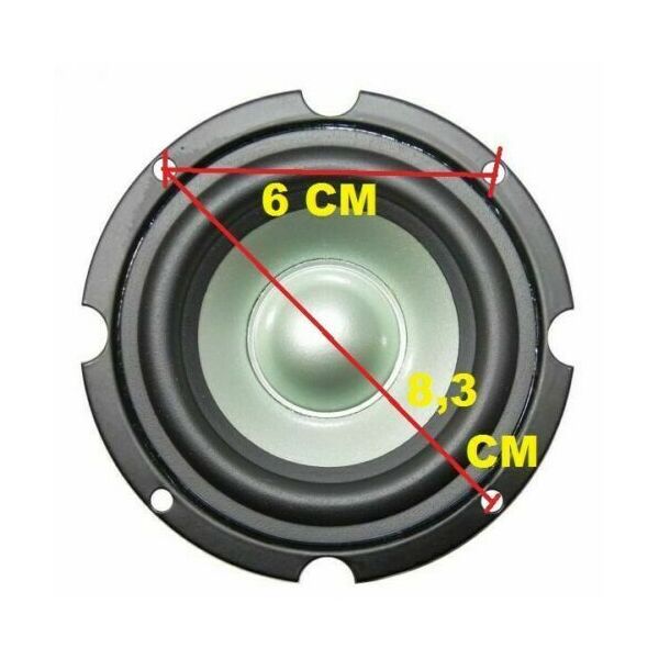 Altoparlante Mid Woofer Professionale Schermato 9 Cm. 10W 8 Ohm 90mm