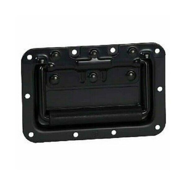MANIGLIA AD INCASSO PROFESSIONALE PER FLIGHT CASE FLY IN METALLO VERNICIATO NERO