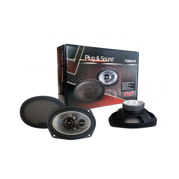 Coppia Casse Altoparlanti 16x23 Cm Ovali 6"x9" 250w 3 Vie per Auto
