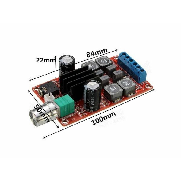 Amplificatore Audio Stereo 50W + 50W 24V DC - PCB BOARD Classe D