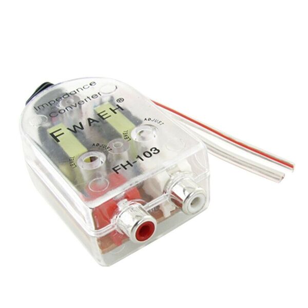 Convertitore segnale audio alta a bassa impedenza RCA stereo auto amplificatore