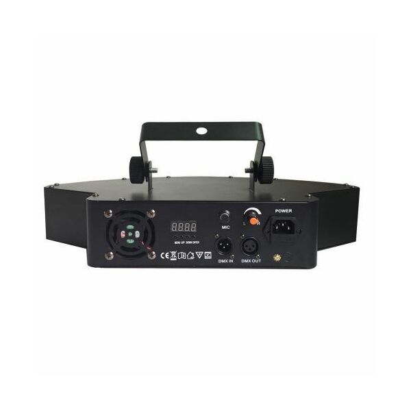 EFFETTO LUCE PSICHEDELICHE DISCOTECA DJ LED 8 LENTI DMX RGBW MULTICOLOR PALCO