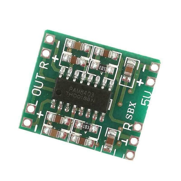 Mini Modulo PAM8403 Amplificatore Audio Stereo Digitale 3W + 3W Arduino