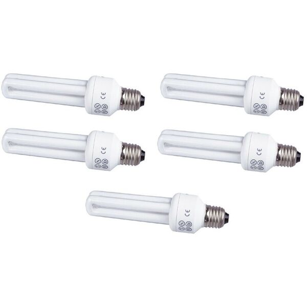 Lampadina E27 Luce Calda 15w Lampada a risparmio energetico HI Qualita' 5-Pezzi