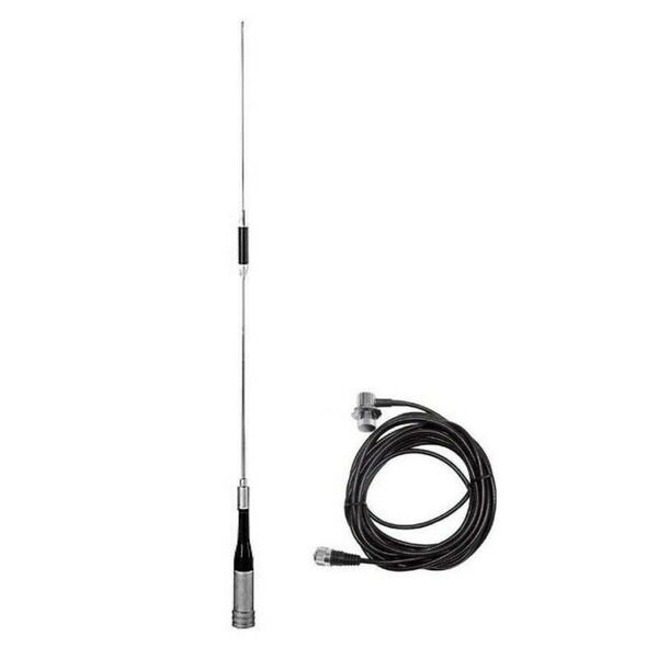 NR-1000 ANTENNA VEICOLARE TRIBANDA 144/430/1200 Mhz + Cavo Centrotetto NJ/PL259