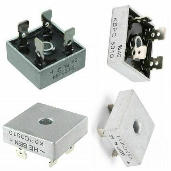 Ponte a diodi KBPC5010 50A 1000V faston monofase SEP raddrizzatore Bridge Diode