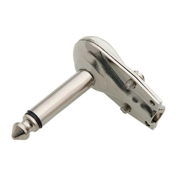 Connettore Spina Jack 6,3mm mono angolo 90° in metallo per strumenti e Chitarra