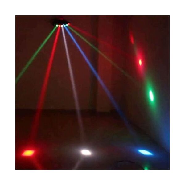 EFFETTO LUCE PSICHEDELICHE DISCOTECA DJ LED 8 LENTI DMX RGBW MULTICOLOR PALCO
