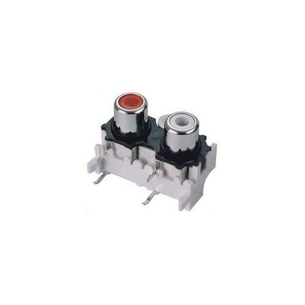 Connettore Spina Presa Jack orizzontale stereo RCA femmina per PCB Casse Audio