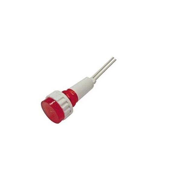 Lampadina da Pannello Luce Segnalatore Luminoso in Plastica 12V Rosso con Filo