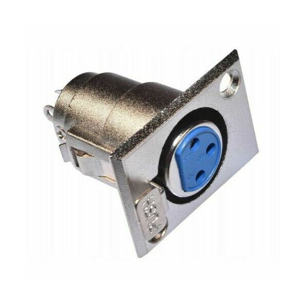 Connettore Spina Jack Cannon XLR Femmina in metallo 3 poli a saldare da Pannello