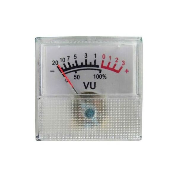 VU Meter Analogico Audio Strumentino a Lancetta da Pannello 40x40x10mm