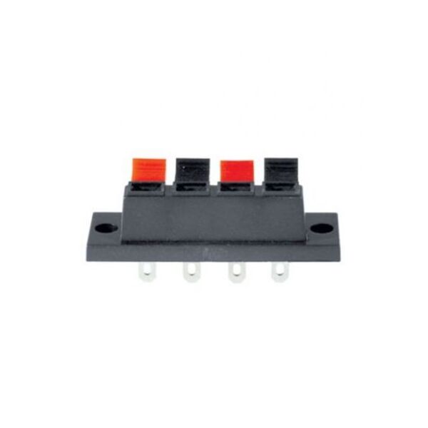 Morsettiera 4 poli per altoparlante - morsetto a molla per casse acustiche