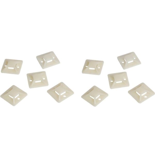 Passante Adesivo Reggi Cavi 30x30mm per Fascette 10 Pz