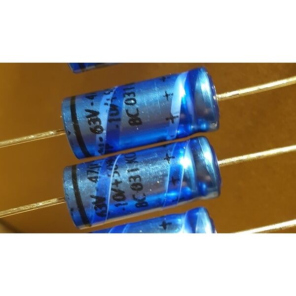 Condensatore Assiale Vintage 47uF 63V Hi-End Serie KO 031 Audio Nos