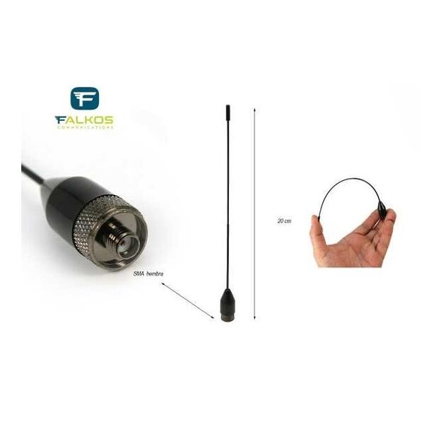SRH-519F ANTENNA PER PORTATILI VHF/UHF 144 430 Mhz Attacco SMA Reverse