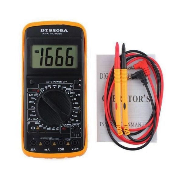 Tester multimetro digitale DT-9205A con display Lcd