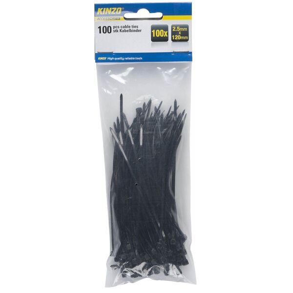 Fascette stringicavo 2.5x120mm - Confezione 100 pezzi