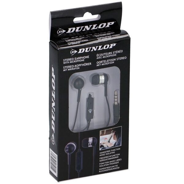 Auricolari con microfono Dunlop - Colore nero