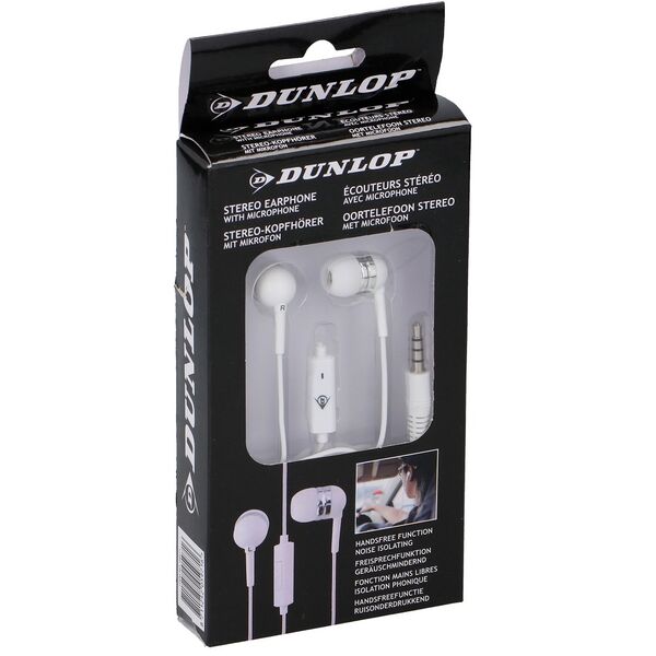 Auricolari con microfono Dunlop - Colore Bianco