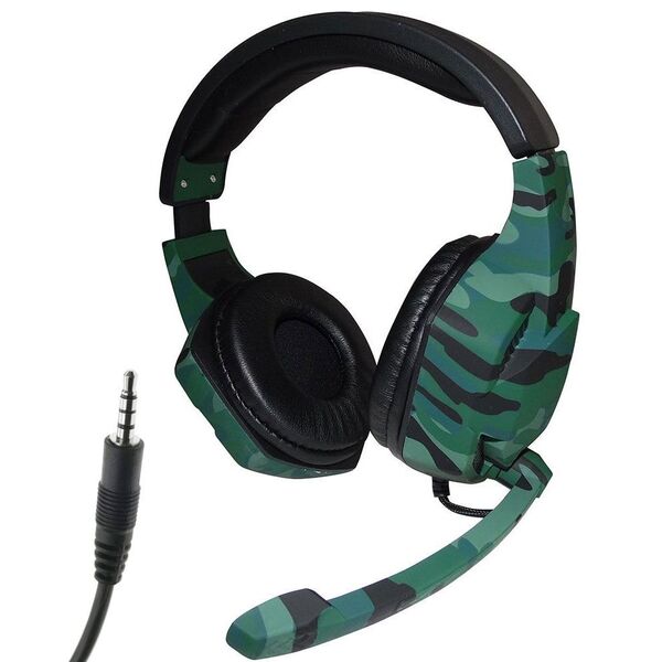 Cuffie gaming con microfono Tucci A3 - Verde scuro camouflage