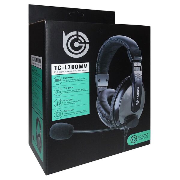 Cuffie con microfono Tucci L760MV Grigio