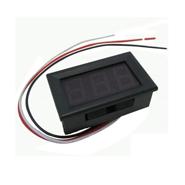 Voltmetro digitale display led rosso DC 0-30V 3 fili