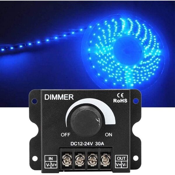 Dimmer Light-Controller Alimentazione striscia LED monocolore 12-24V con luminosità regolabile