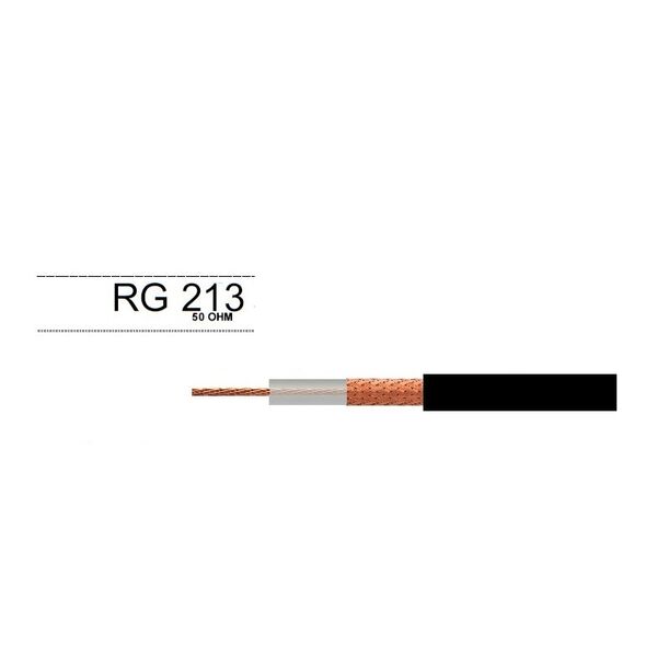 RG-213TY ITALIA CAVO COASSIALE RAME ROSSO 50 OHM Made in Italy