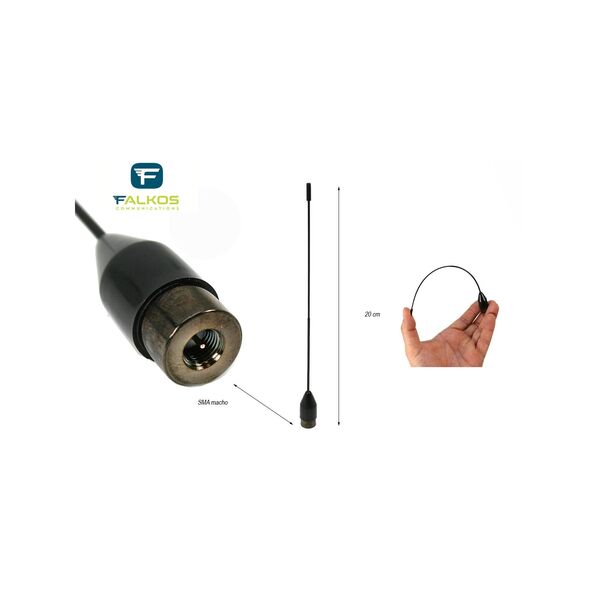 SRH-519M ANTENNA PER PORTATILI VHF/UHF 144 430 Mhz Attacco SMA Maschio