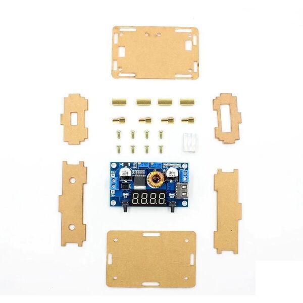 Regolatore di tensione da 5-36V a 1,25-32V DC con display e USB