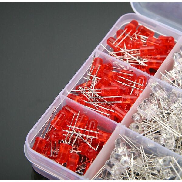 Kit diodi led 5mm 500pz 5 colori