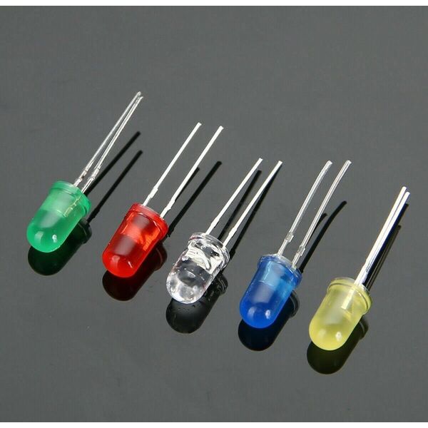 Kit diodi led 5mm 500pz 5 colori