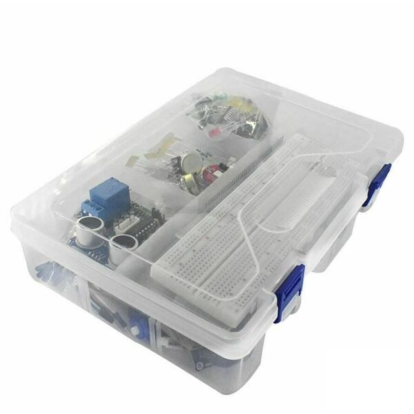 Starter kit arduino Uno R3 breadbord e supporto motore passo-passo/servo/1602 LCD/cavo jumper