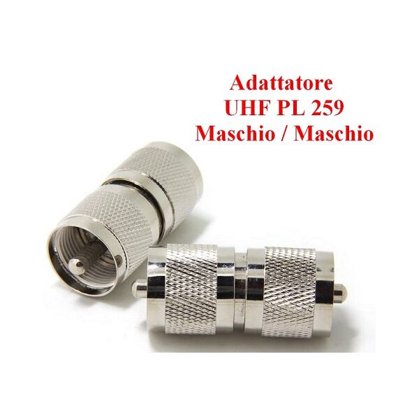 Connettore Adattatore UHF PL 259 Maschio - Maschio