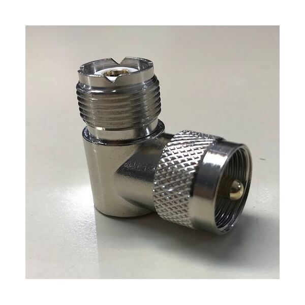 Adattatore Angolare Connettore a Curva PL Maschio - PL Femmina ad Angolo 90°