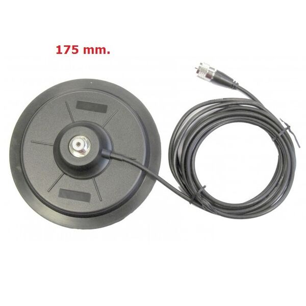 BM-175 BASE MAGNETICA 175 mm CON ATTACCO PL E 4 MT DI CAVO